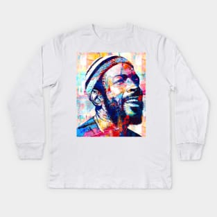 Marvin Gaye Abstract Paintings Kids Long Sleeve T-Shirt